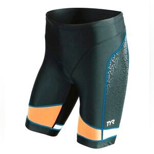 TYR Men's 9" Competitor Tri Shorts Triathalon RCMNXP6A w/ Pad $70 MSRP Black, XS